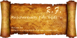 Reichenbach Fábián névjegykártya